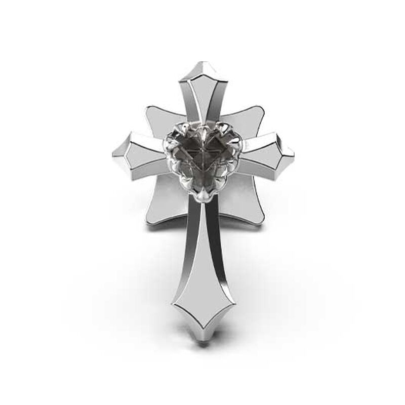 Stolen Girlfriends Club Gothic Cross Flat Back Earring - Single image number 3